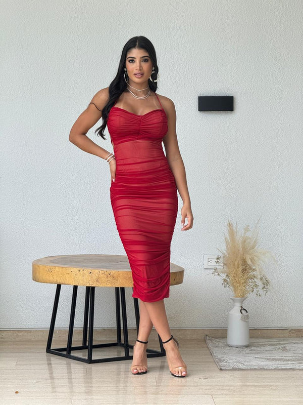 VESTIDO DRAPEADO