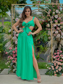 VESTIDO SATIN ABERTURA LATERAL